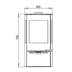 9 Air Fristående med Sidoglas 6kW*Aduro New