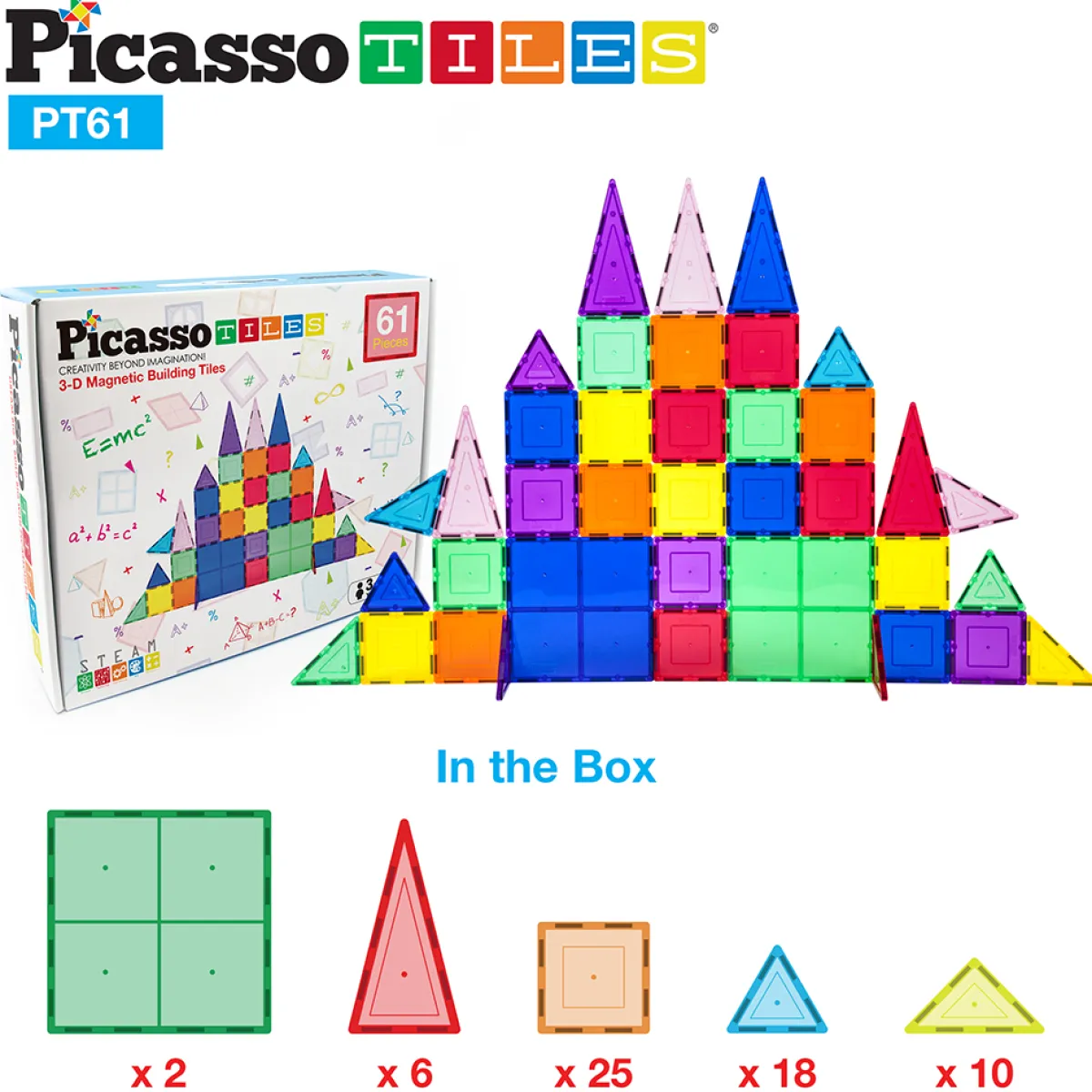 61 bitar*Picasso Tiles Clearance