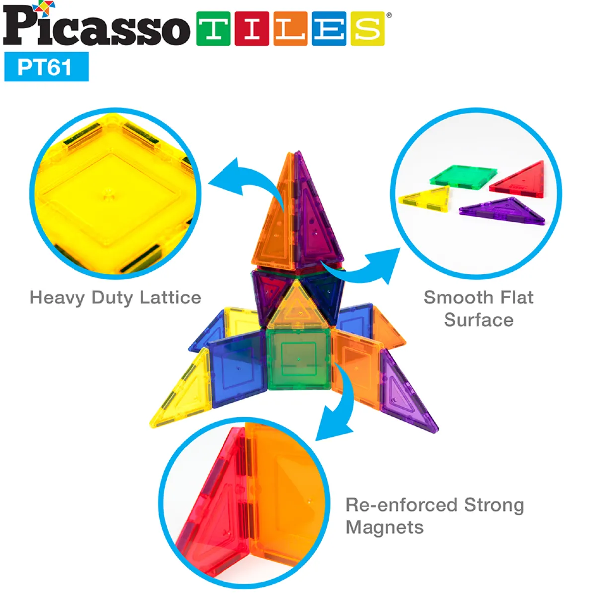 61 bitar*Picasso Tiles Clearance