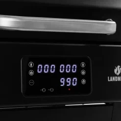 1192 Black 2023 med Gjutjärnsgaller med Inbyggd Termometer & Sidobord*Landmann Sale