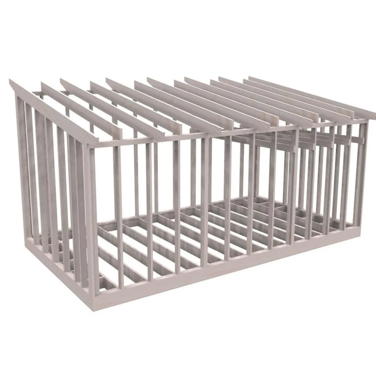 10 grader med Loft 7200x3940 mm Färdiga Sektioner*Byggstommar Outlet
