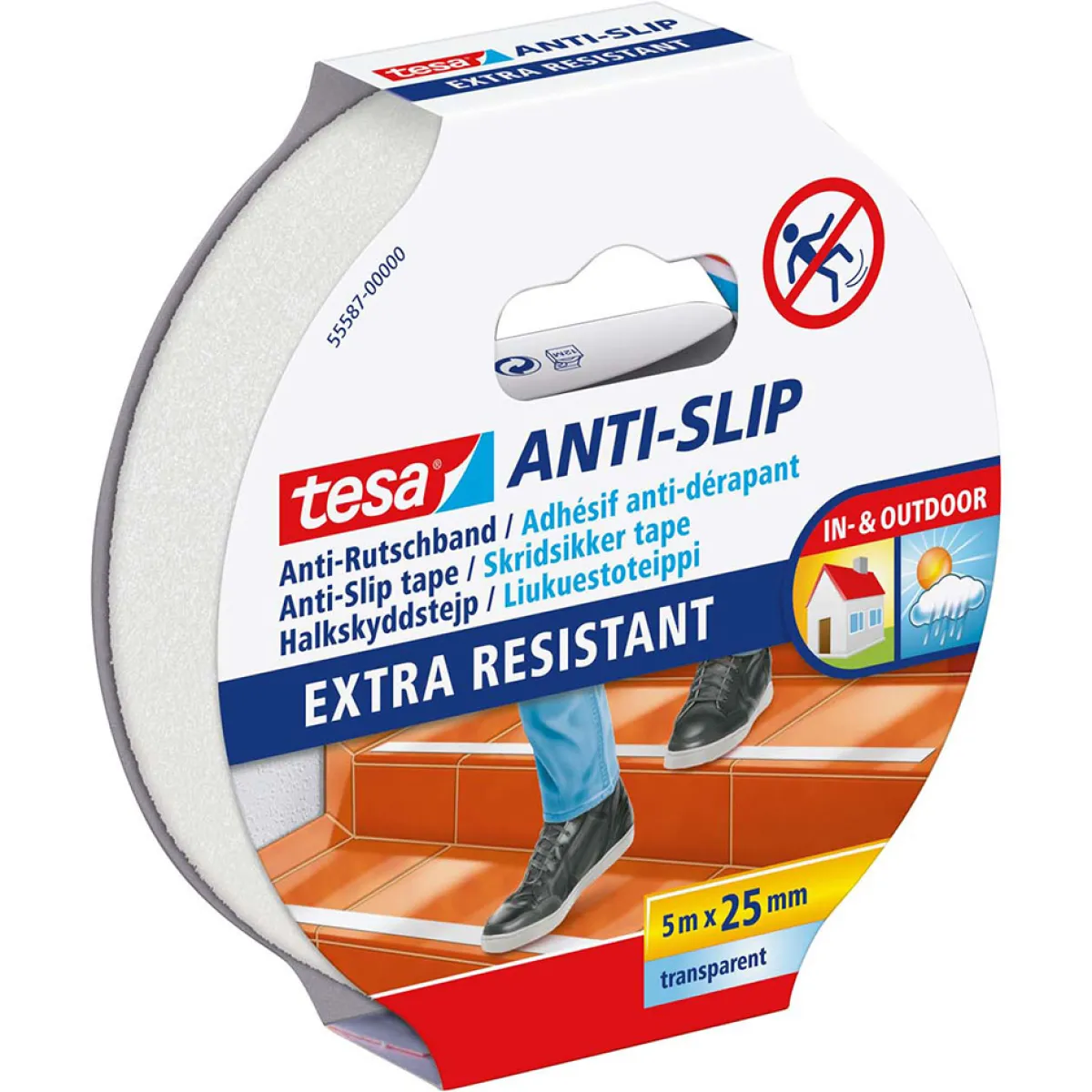 25 mm 5 m Transparent 55587*Tesa Sale