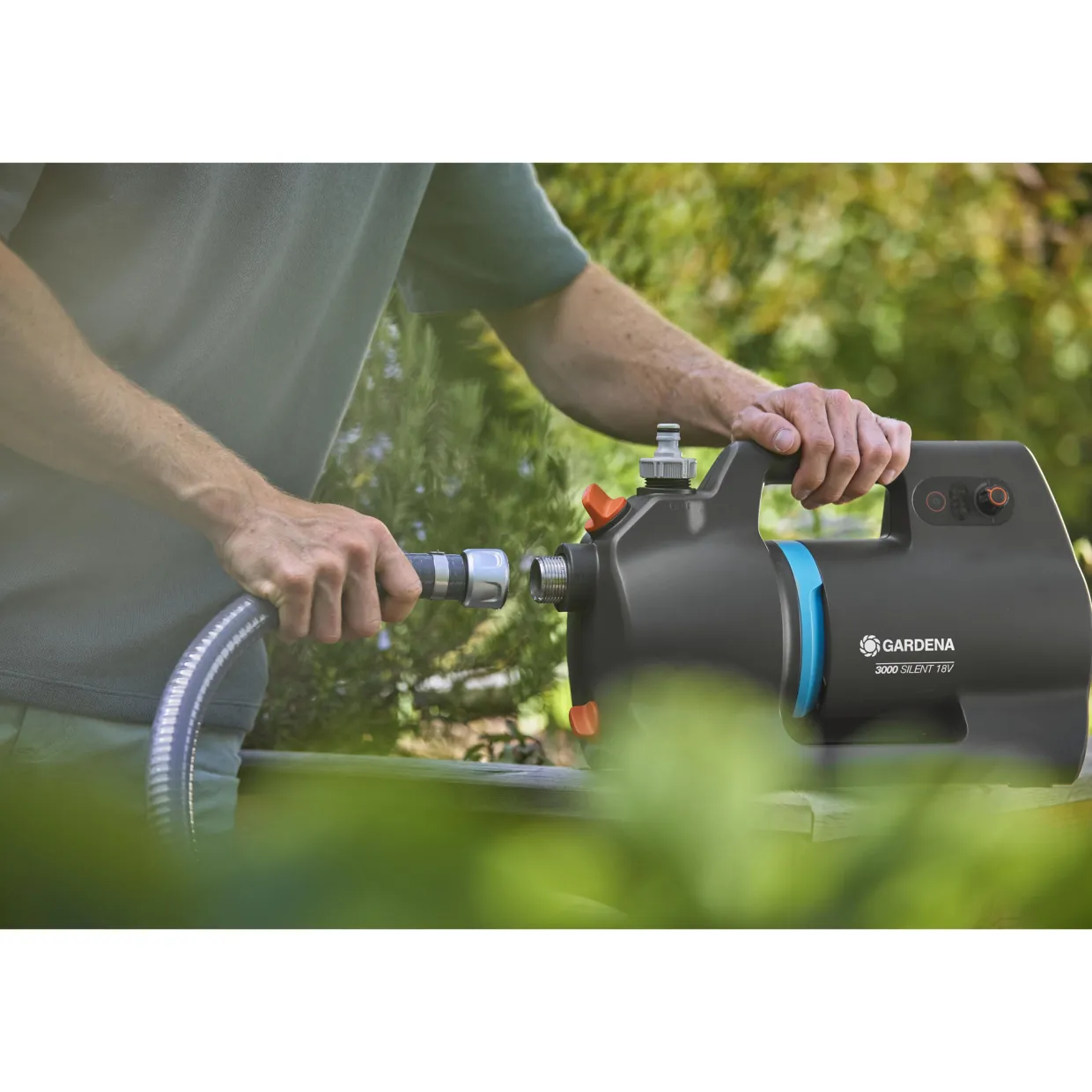 3000 Silent 18V P4A Batteridriven Trädgårdspump