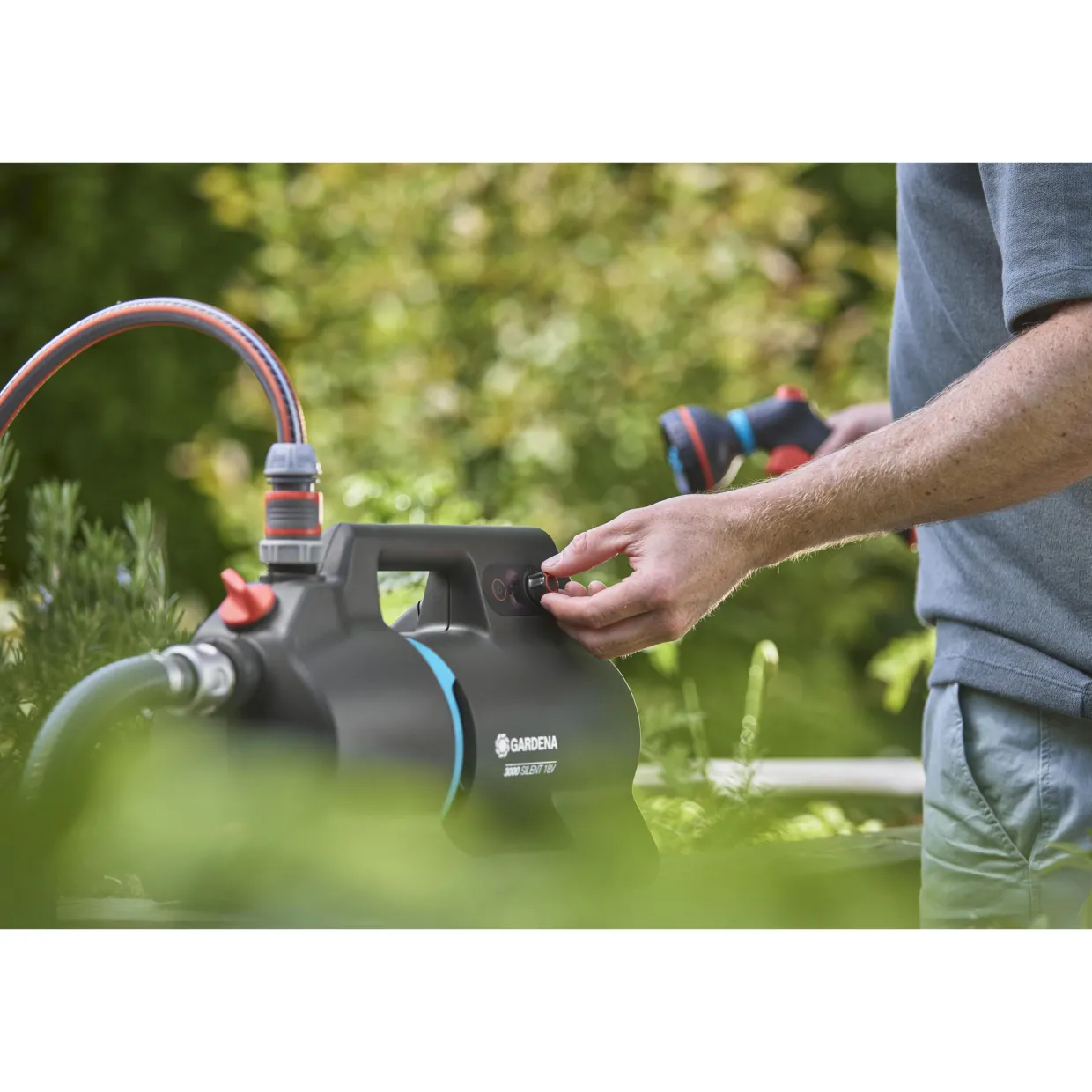 3000 Silent 18V P4A Batteridriven Trädgårdspump