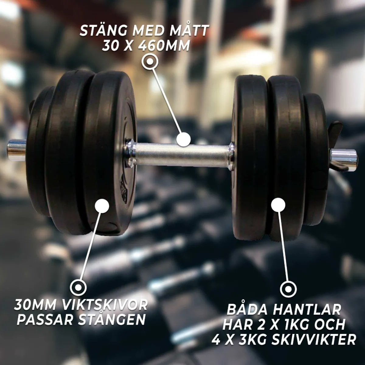 2 st 30 kg Justerbar*Fitn Shape Clearance