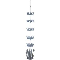 Achilles Teleskop Platsbesparande Skoförvaring Justerbar Höjd 100-300 cm*WENKO New