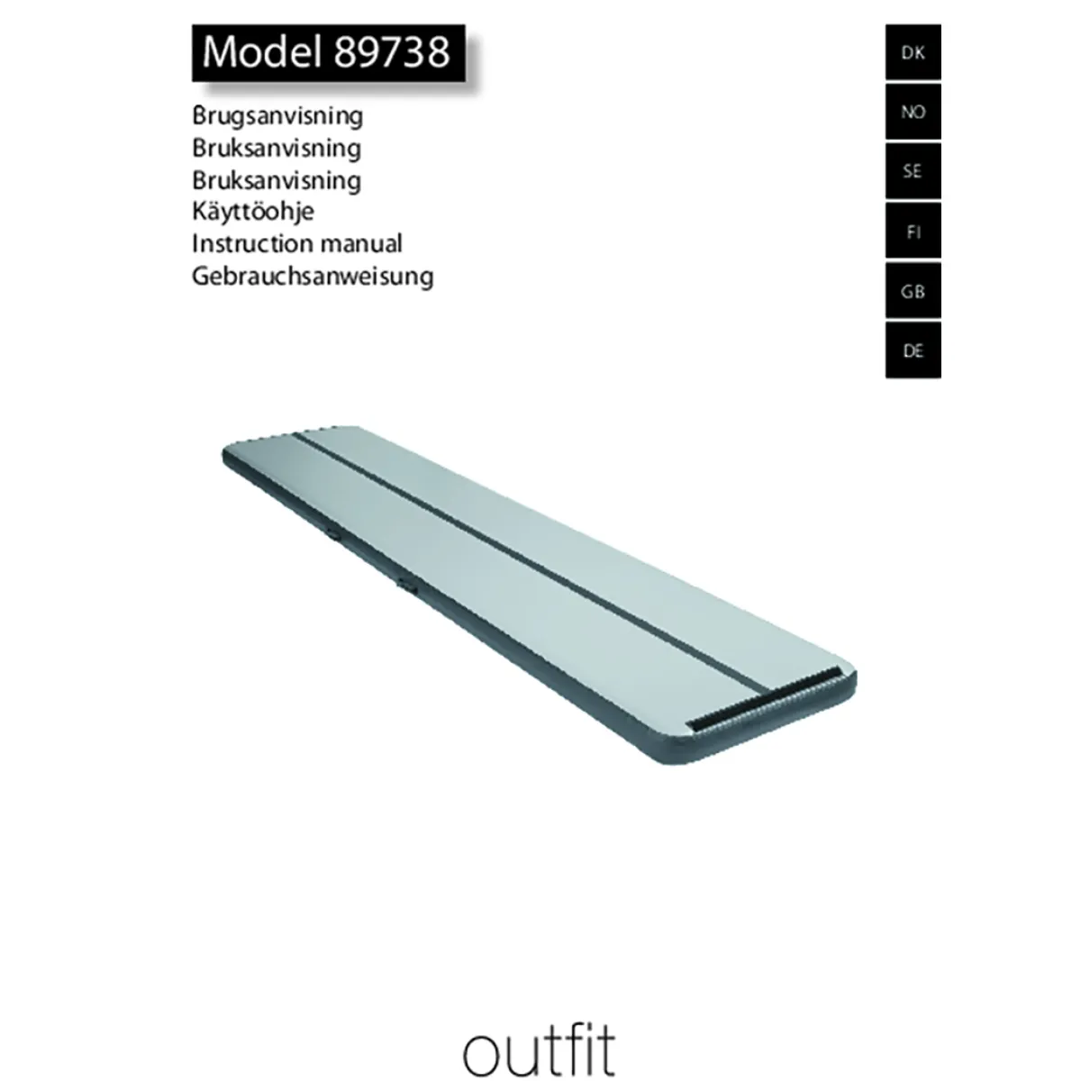 AirTrack 400x100x15 cm*Outfit New