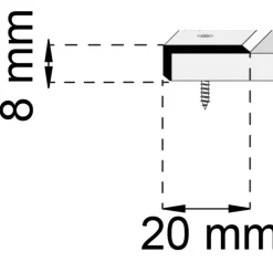 A46 Mässing 8x20 mm*Habo Hot