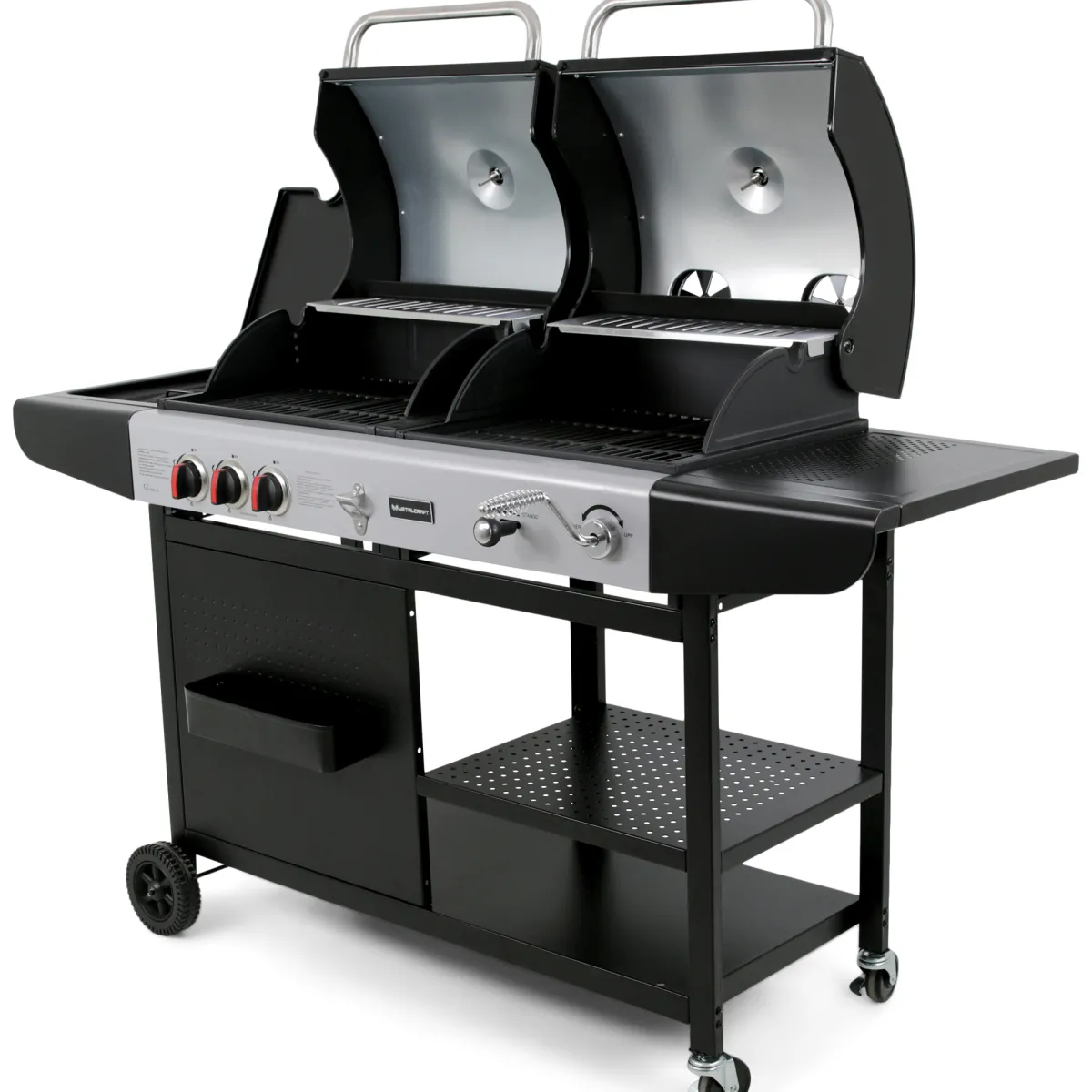 Aurora Kombinationsgrill med Sidobrännare & Rostfria Brännare*Metalcraft Best