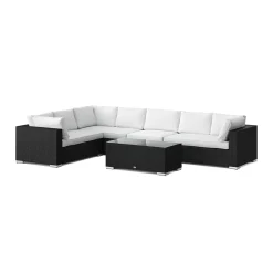 Bahamas L-formad utesoffa höger, 7-sits med bord*Comfort Garden New