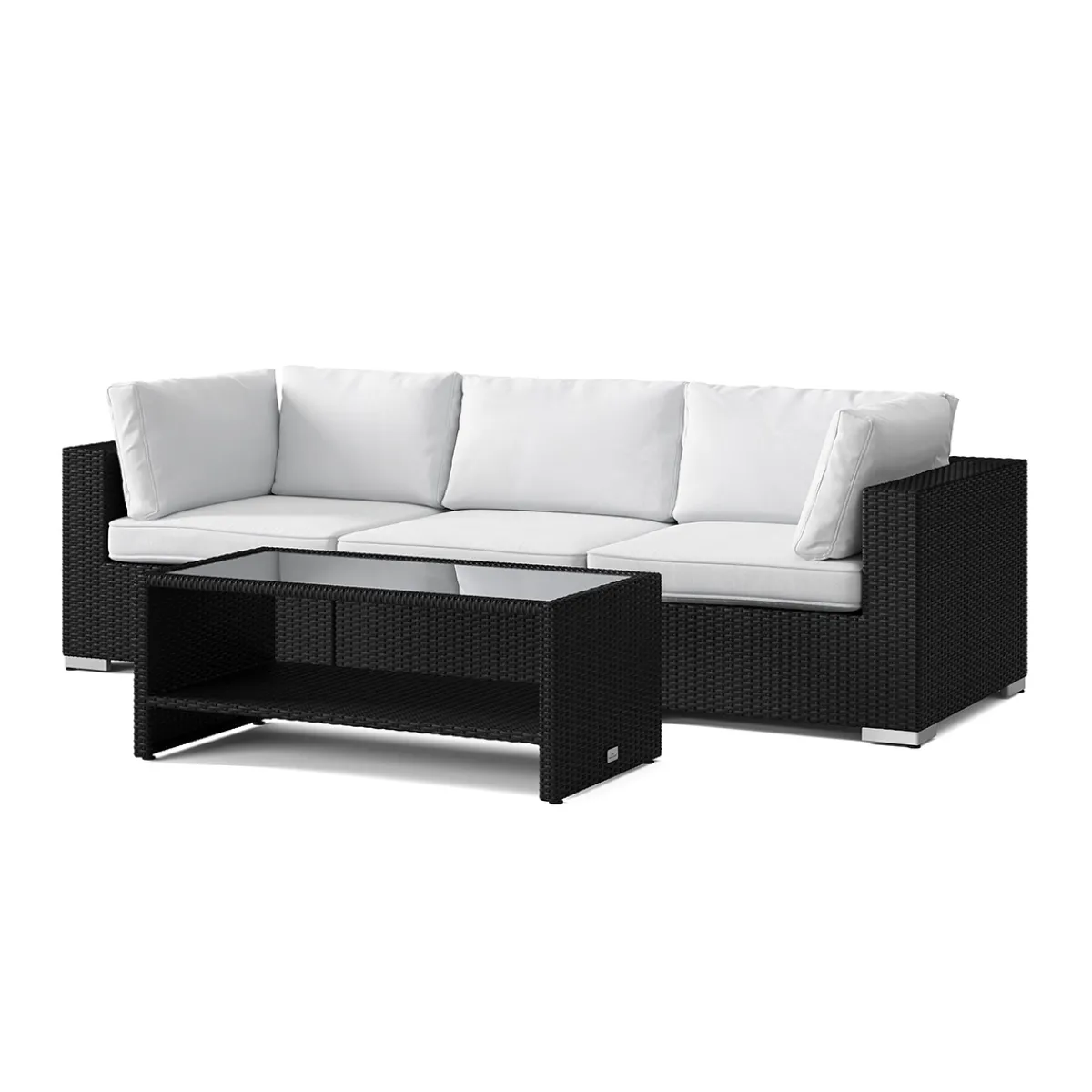 Bahamas utesoffa 3-sits med bord och hylla*Comfort Garden Clearance