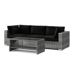 Bahamas utesoffa 3-sits med bord och hylla*Comfort Garden Clearance
