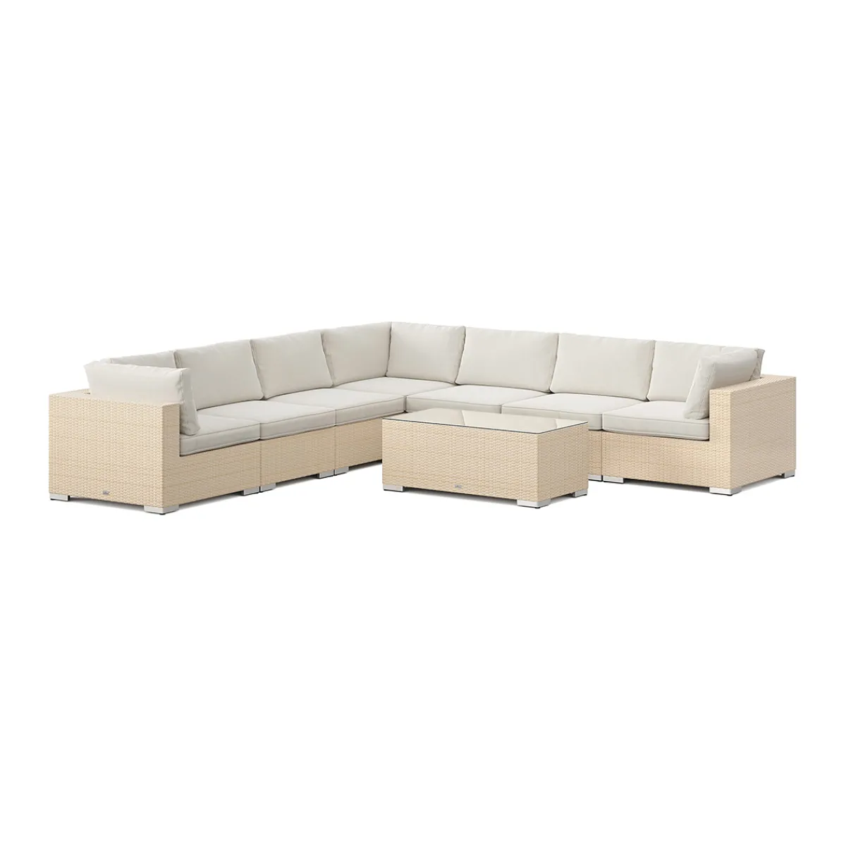 Bahamas utomhus hörnsoffa 7-sits vändbar med bord*Comfort Garden Clearance