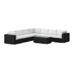 Bahamas utomhus hörnsoffa 7-sits vändbar med bord*Comfort Garden Clearance