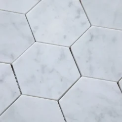 Bianco Carrara C Hexagon Polerad 5x5 cm*ArtStone Clearance