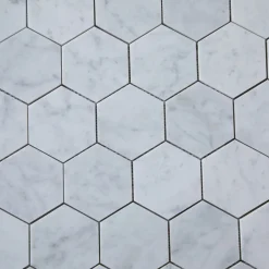 Bianco Carrara C Hexagon Polerad 5x5 cm*ArtStone Clearance