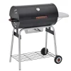 Black Taurus 660 Grilltunna med Justerbart Galler & Avtagbart Sidobord*Landmann Hot