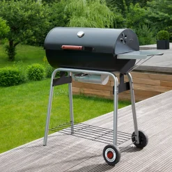Black Taurus 660 Grilltunna med Justerbart Galler & Avtagbart Sidobord*Landmann Hot