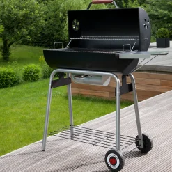 Black Taurus 660 Grilltunna med Justerbart Galler & Avtagbart Sidobord*Landmann Hot