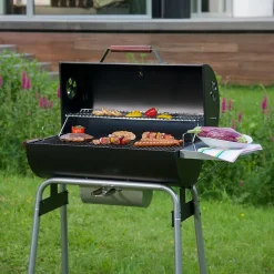 Black Taurus 660 Grilltunna med Justerbart Galler & Avtagbart Sidobord*Landmann Hot