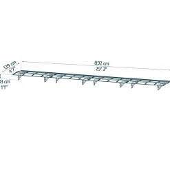 Bordeaux Klar 1,4 X 8,9 m*Canopia by Palram Discount