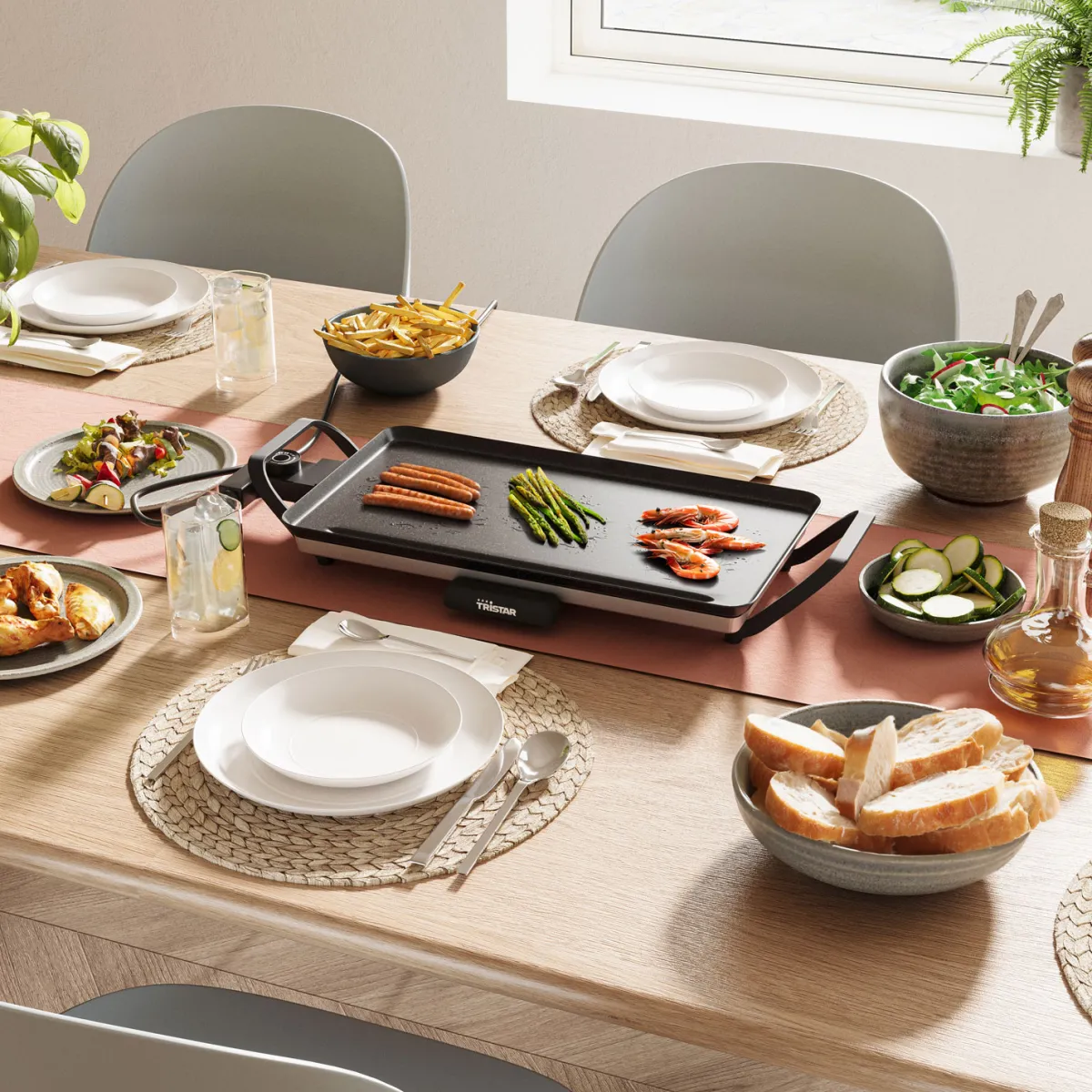 Bordsgrill Slim M BP-2667 2000W 46x26cm Svart*Tristar Clearance