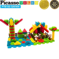 Bristle Blocks 100 Bitar Safari*Picasso Tiles New
