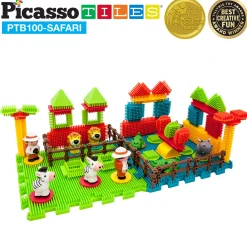Bristle Blocks 100 Bitar Safari*Picasso Tiles New