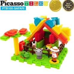 Bristle Blocks 100 Bitar Safari*Picasso Tiles New