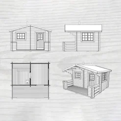 Bräska 10 m² Fristående Bastuhus med Altan & Sadeltak*Baseco Discount