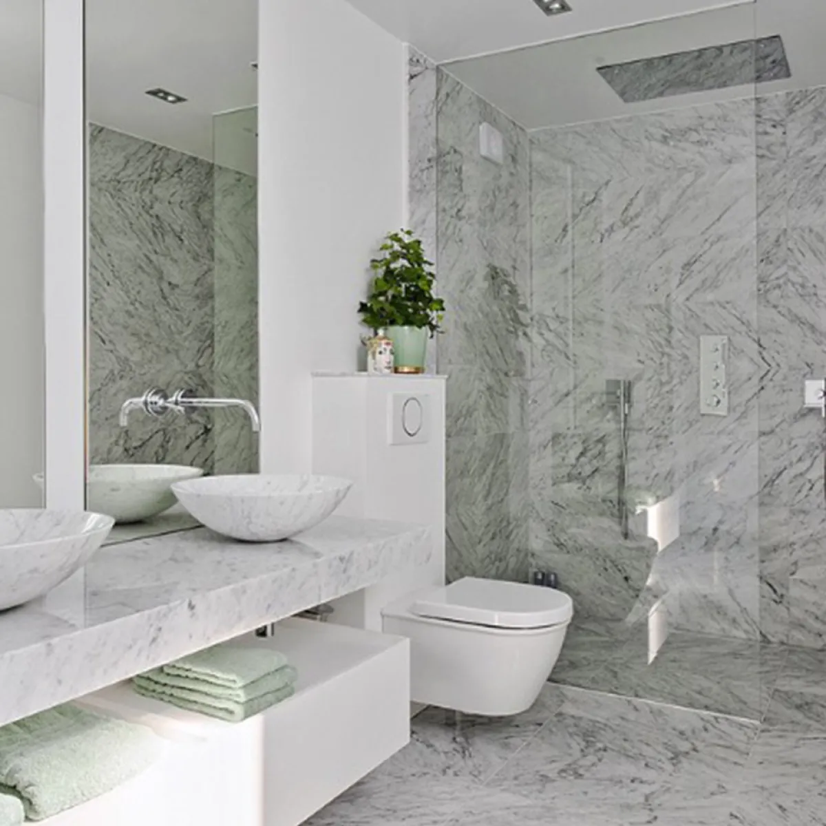 Carrara Slipad Rund*Italian Marble Outlet