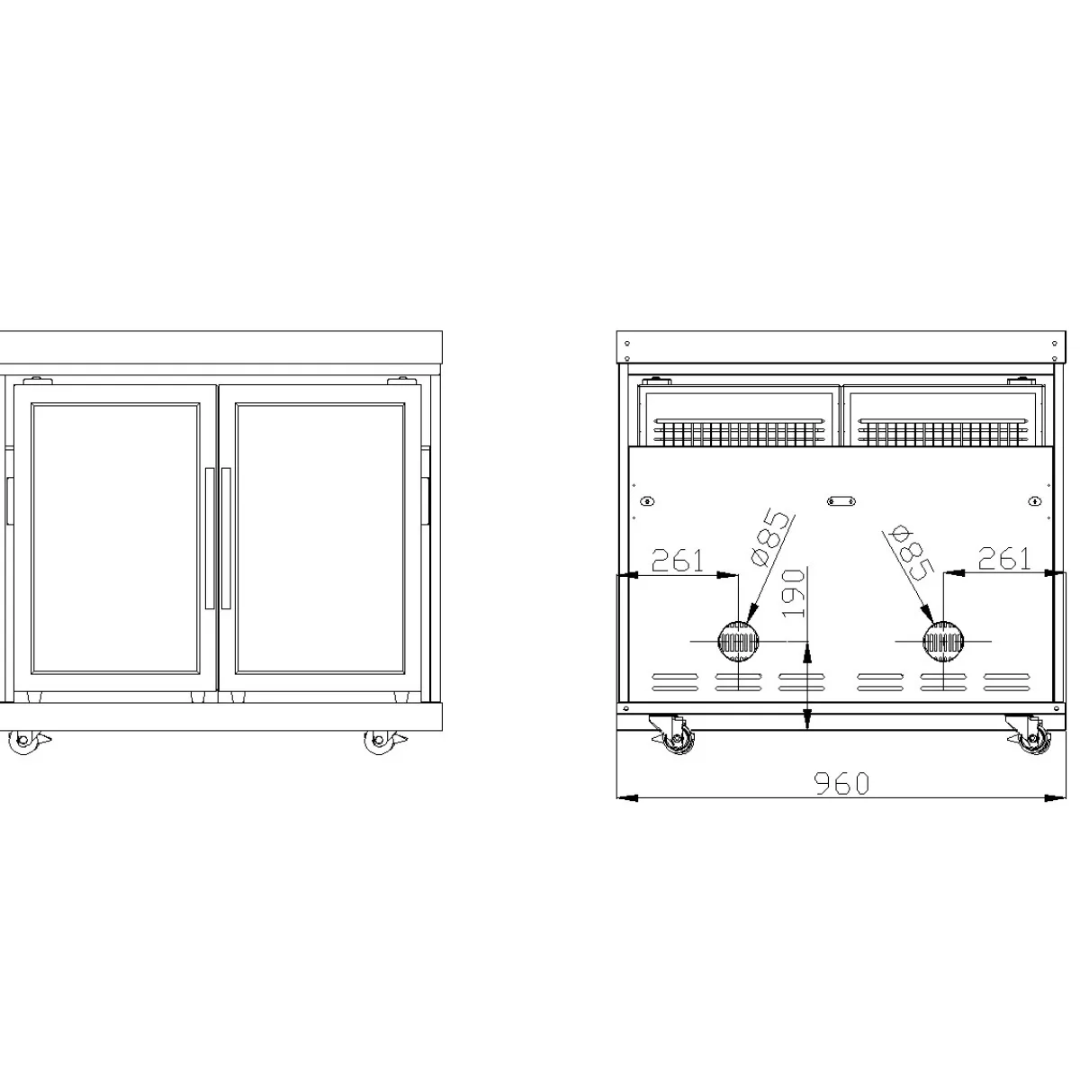 Classic Line Stainless 304SS Modul med Dubbeldörrar*Myoutdoorkitchen Hot
