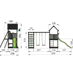 Club Komplett Inkl Climb Module Xtra och Rutschkana*Jungle Gym Best