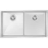 Combo Slim 3636 Rostfri Dubbel med Korgventil & Vattenlås*DecoSteel Outlet