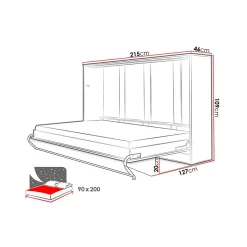 Concept Pro Vit Utfällbar Säng 140x200 cm*Wilson & Wood Discount