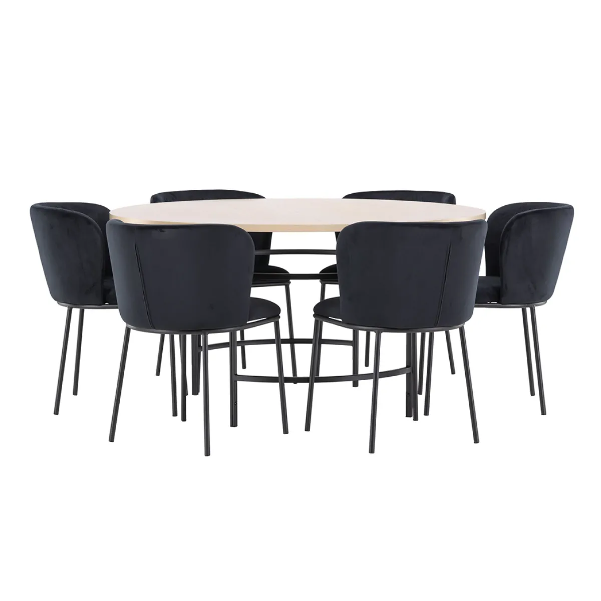 Copenhagen Ø140 cm med 6st Edina Matstolar*Venture Home Discount