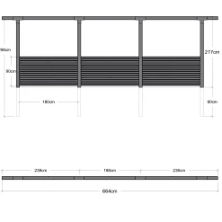 Cubic 3 Moduler inkl. Tokyo Staket*PLUS Sale