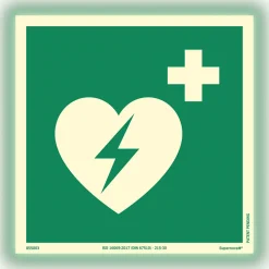 Defibrillator 200x200 mm Aluminium Supernova+*Systemtext