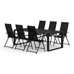Devon utomhus matgrupp 210x100 cm med 6 Sanna positionsstolar*Comfort Garden Best