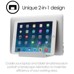 Dual för Tablet Mac/Ultrabooks Justerbar Aluminium*Desire2 Clearance