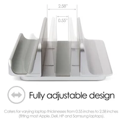 Dual för Tablet Mac/Ultrabooks Justerbar Aluminium*Desire2 Clearance