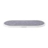 Dual Qi Laddare Usb-C Anslutning 2X10W Vit Med Grå Textil*Gear New