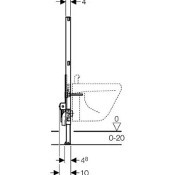 Duofix 98 cm*Geberit Hot