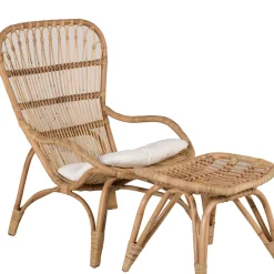 Ella Loungestol i Rotting ink Dyna och Fotpall*Venture Home Outlet