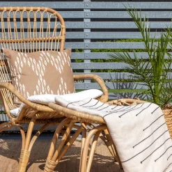 Ella Loungestol i Rotting ink Dyna och Fotpall*Venture Home Outlet
