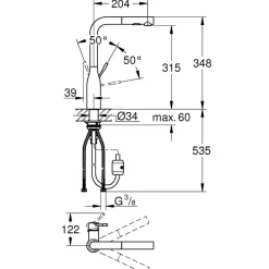 Essence 30270 med Utdragbar Pip*Grohe