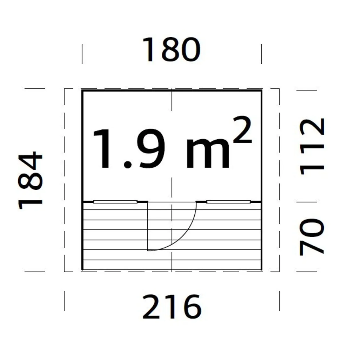 Felix 1,9 m2*Palmako Clearance