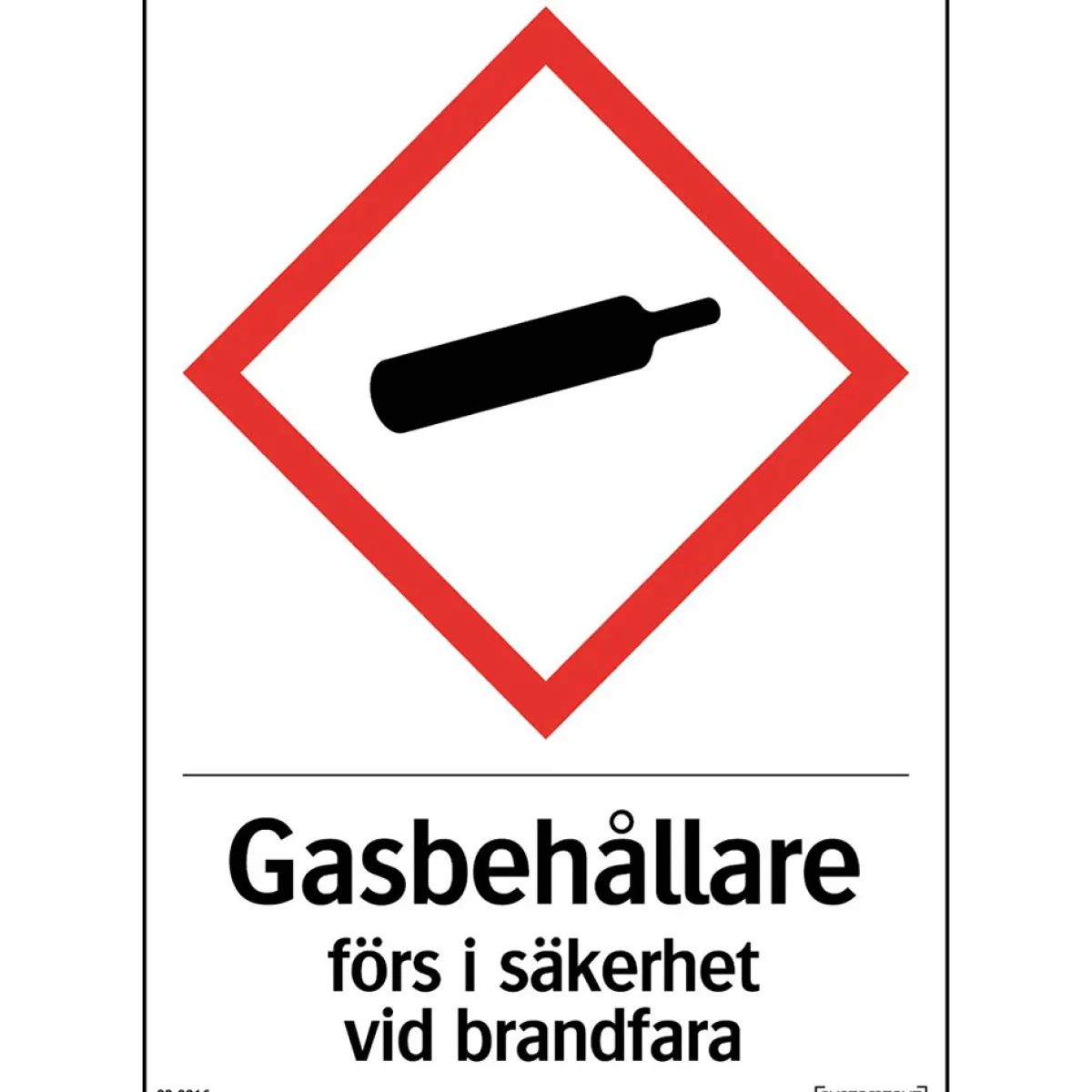 Gas Brandfarlig Dekal*Systemtext