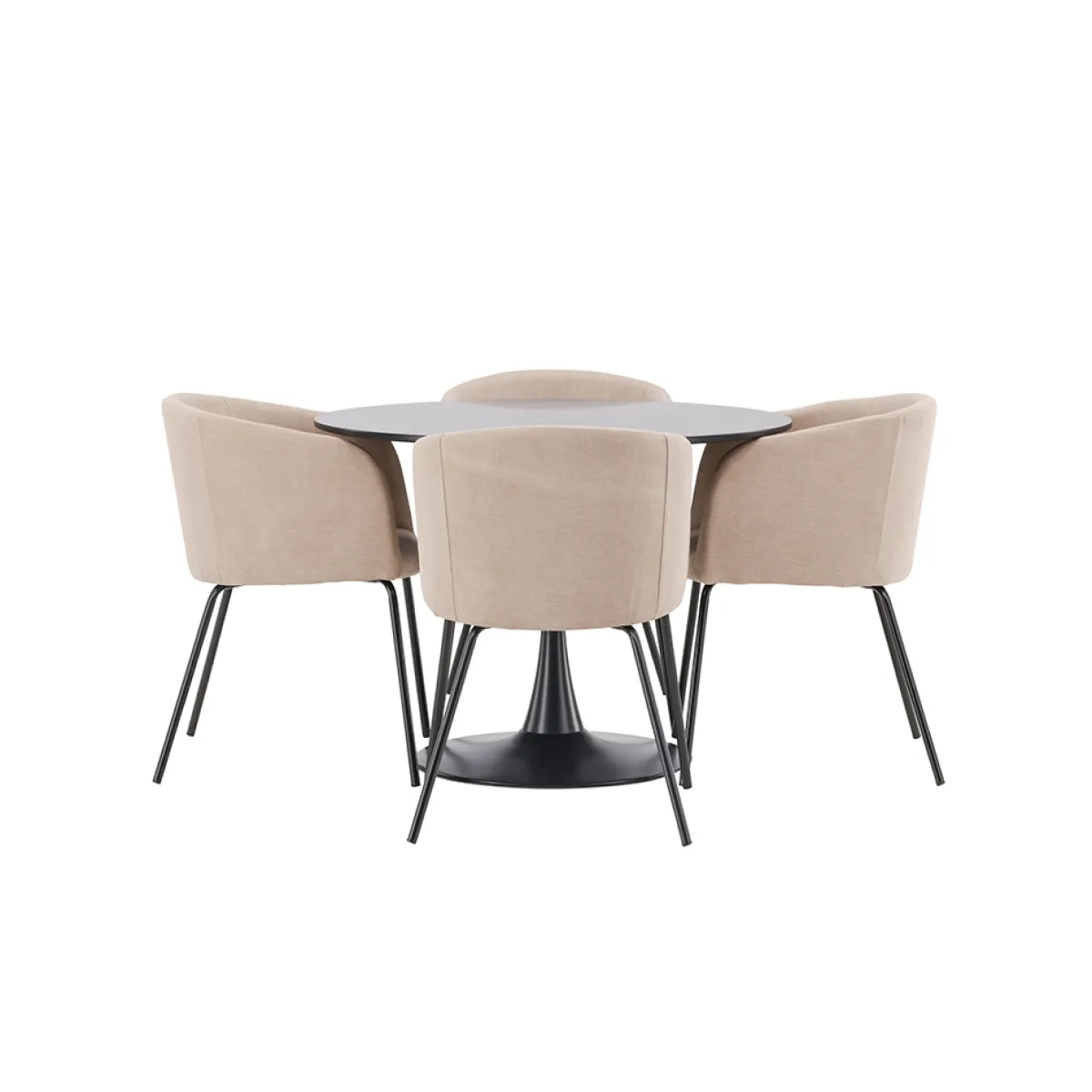 Glade Ø 100 cm med 4 Berit Stolar*Venture Home Discount