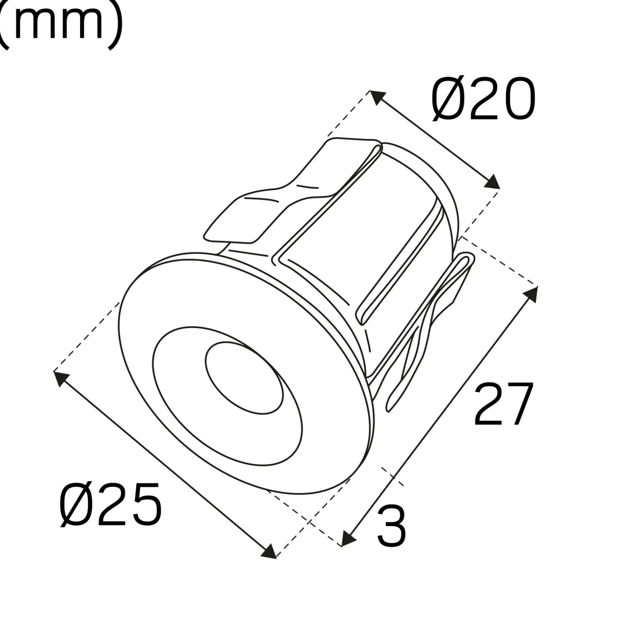 Heatspot G2 BS Dimbar LED Downlight Borstat Stål